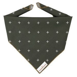 Olive Cross Dog Bandana